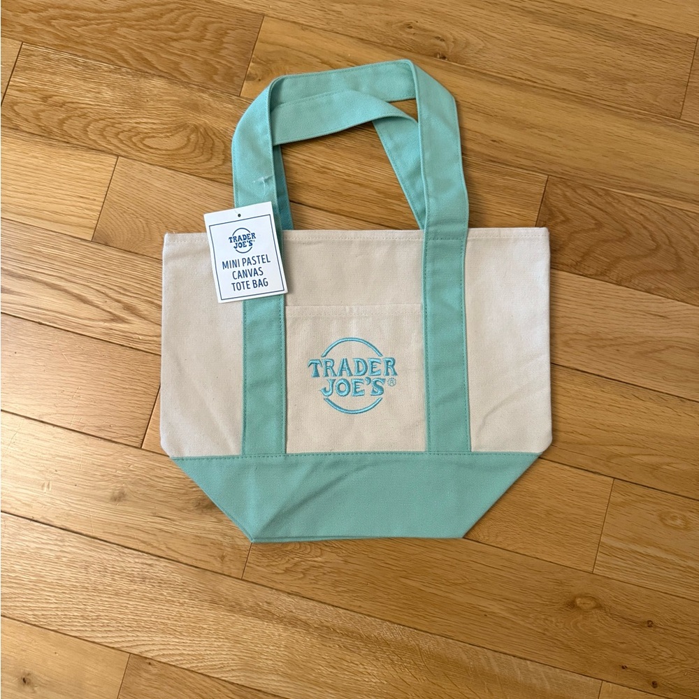 Trader Joe’s Mint Canvas Tote Bag